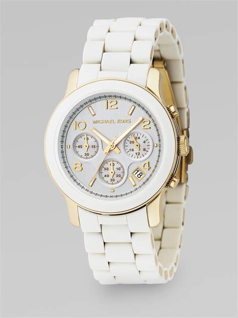 michael kors white resin watch|Michael Kors 250300.